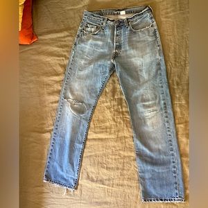 Vintage Levi’s 501 Original Straight Leg Denim Blue Jeans - men’s 32x32